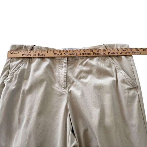 Lands' End Capri Pants Plus Size 18 Khaki 100% Cotton Classic Preppy Chinos - Picture 6 of 15